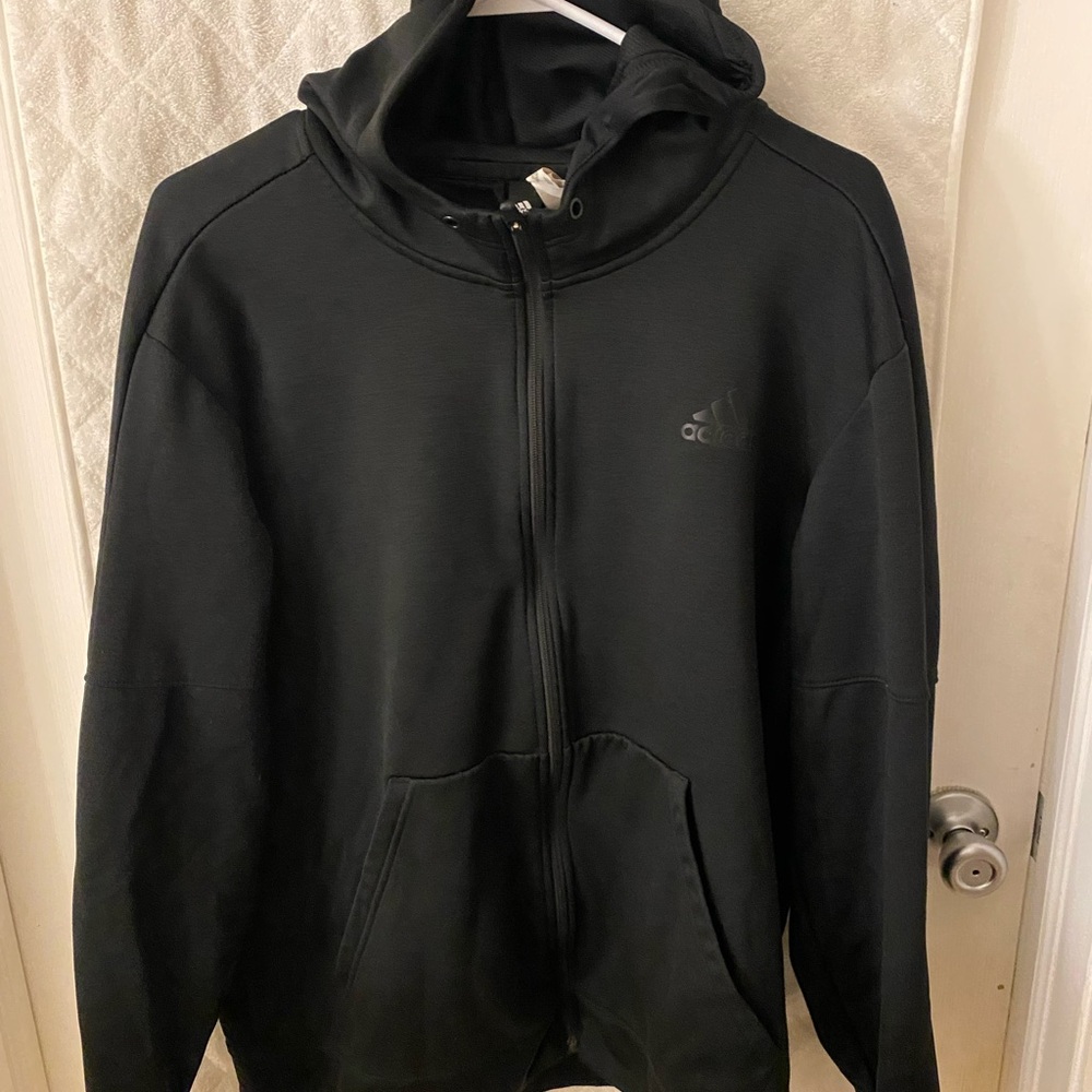 Mens XL Adidas zip up with hood